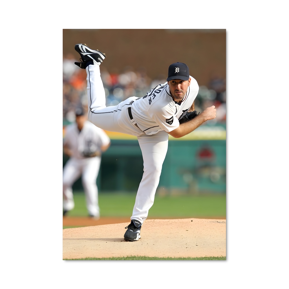 Poster Le Lancer de Verlander – affiche Baseball